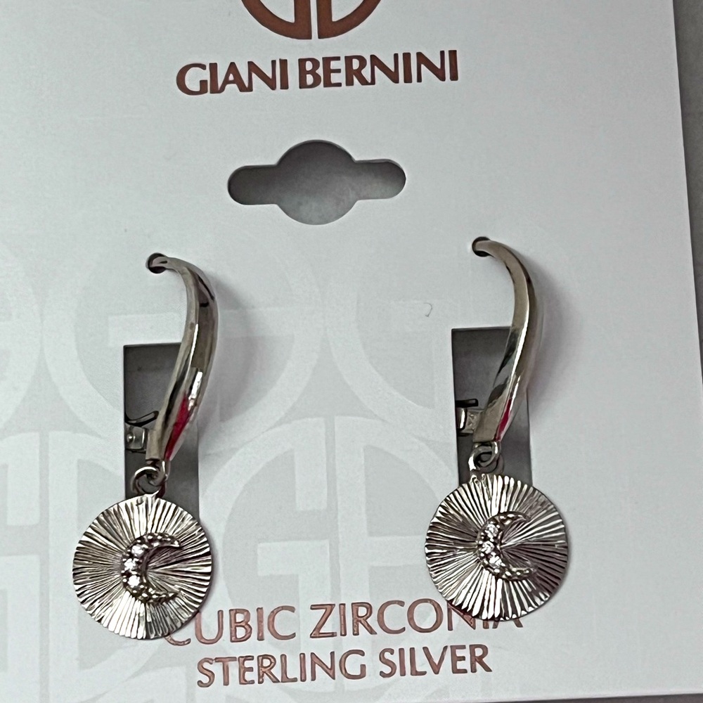 Giani Bernini Starburst/Moon SS earrings